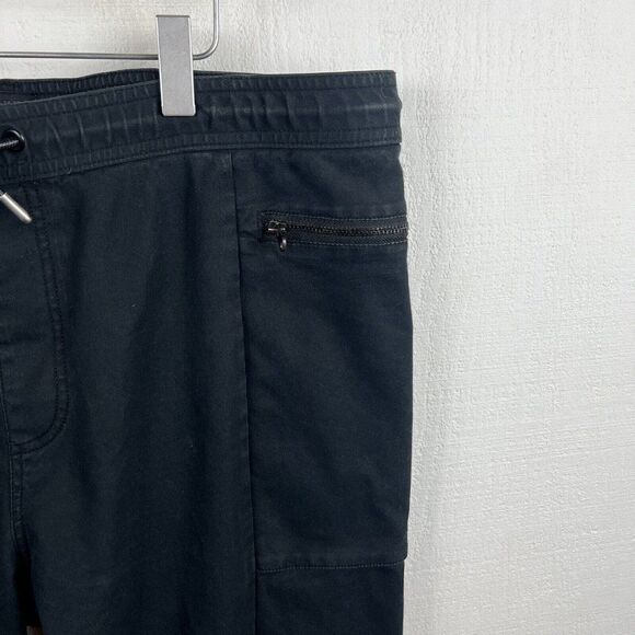 Saks Fifth Avenue X Anthony Davis Joggers L Mens Black Drawstring Cotton Blend - Picture 3 of 8